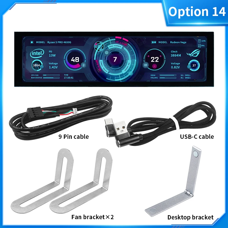 USB, CPU, GPU, RAM, Monitor HDD com