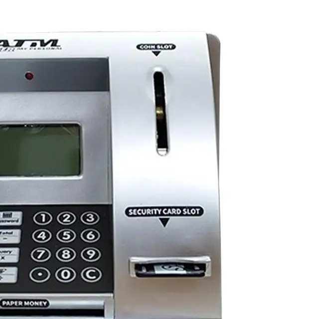 ATM Piggy Bank for Kids with Card,password,Coin Recognition Educational Toys for Ages 3+ Children Boys Girls Holiday Gift 5