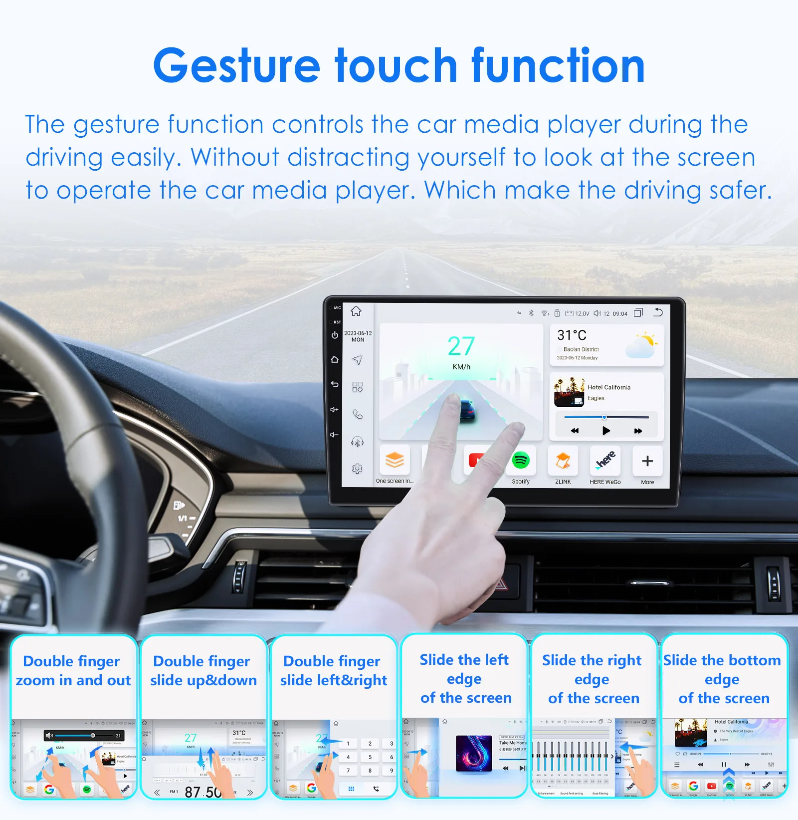 7'' 7862 Carplay 4G 2 din Auto Radio Android 12 Car Multimedia Video Player For Ford Focus Mondeo C-MAX S-MAX Galaxy II Kuga DSP