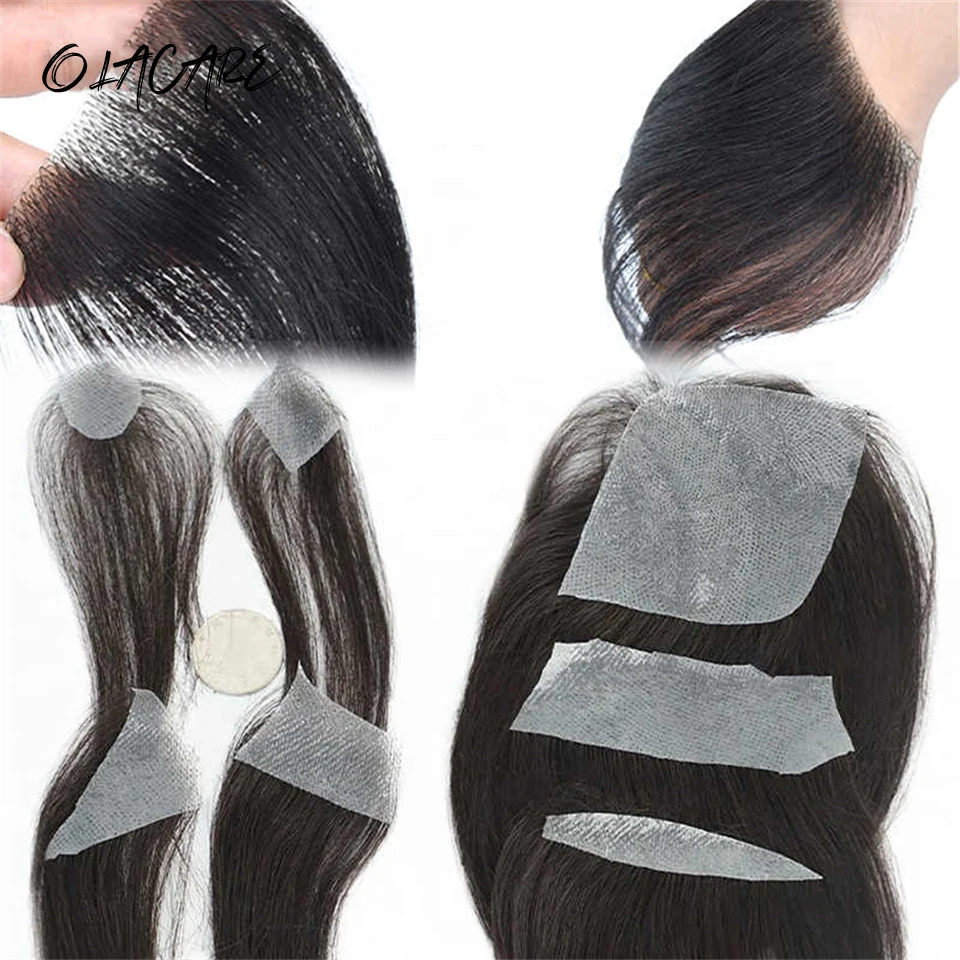 Brown Human Hair Wig Capillary Prosthesis For Male Forehead