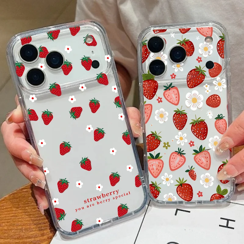 Strawberry Flowers Phone Case - Vibrant Floral Design