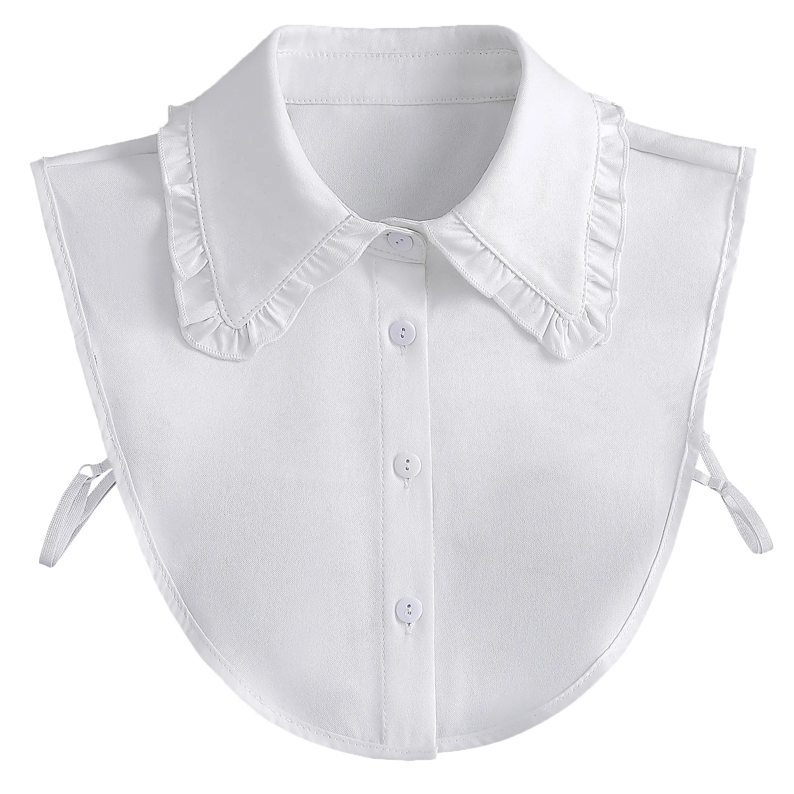 Vintage Lace Front Tie White Detachable Faux Collar