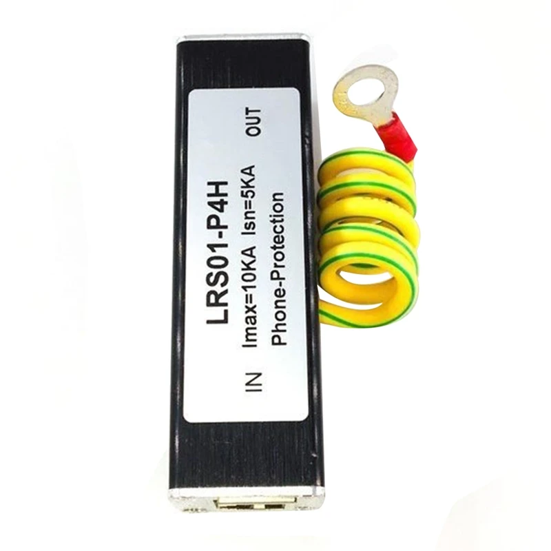 HFES Telephone Fax Surge Protector Thunder Arrestor RJ11 Kl01-P4H Black RJ11 ADSL surge protector
