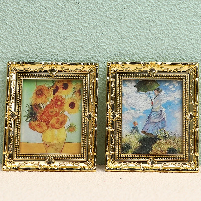 

1:12 Dollhouse Miniature Photos Painting Mural Wall Picture Dollhouse Accessories Decoration Kids Toys Gift