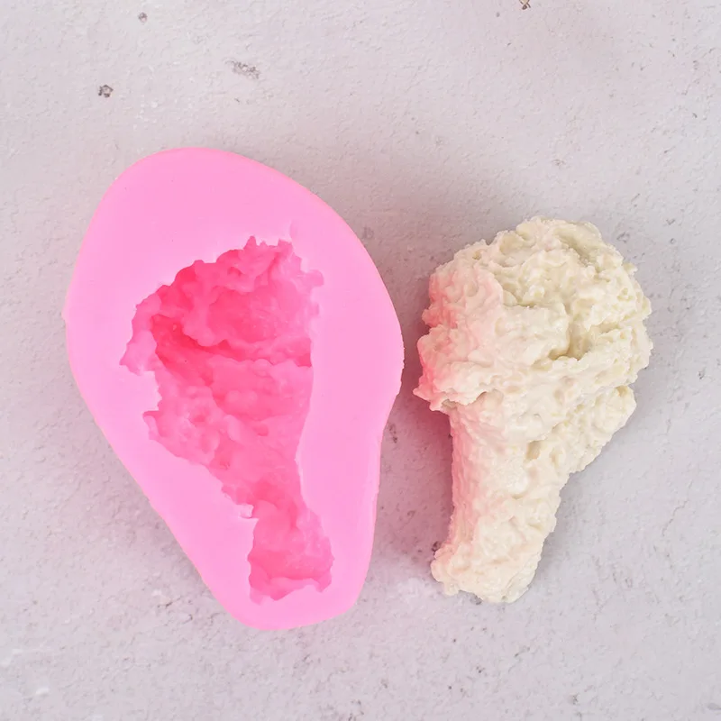 New Fried Chicken Leg Silicone Mold Mousse Cake Baking Chocolate Aromatherapy Candle Mold DIY Handmade Soap Spot