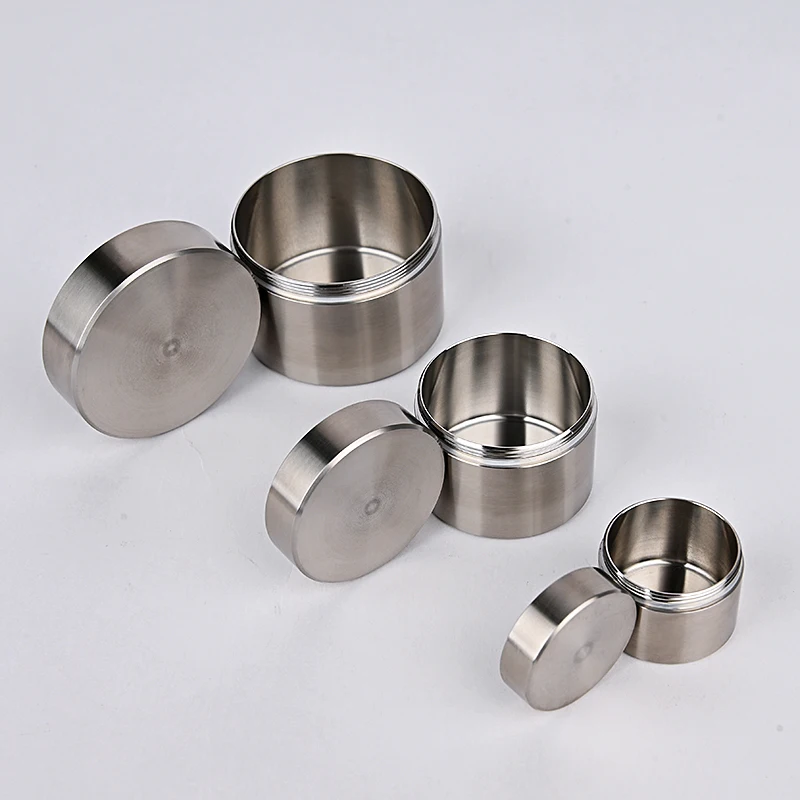Waterproof Seal Tank Tea Pill Coffee Container Stainless Steel Jar Storage Boxes Emergency Storage Bottles 10ML 25ML 50ML