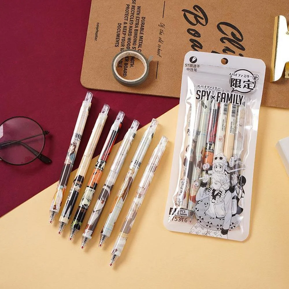 

1Pcs Anime SPY X FAMILY Gel Pen 0.5mm Balck Ink Press Gel Pen Writing Stationery Gift