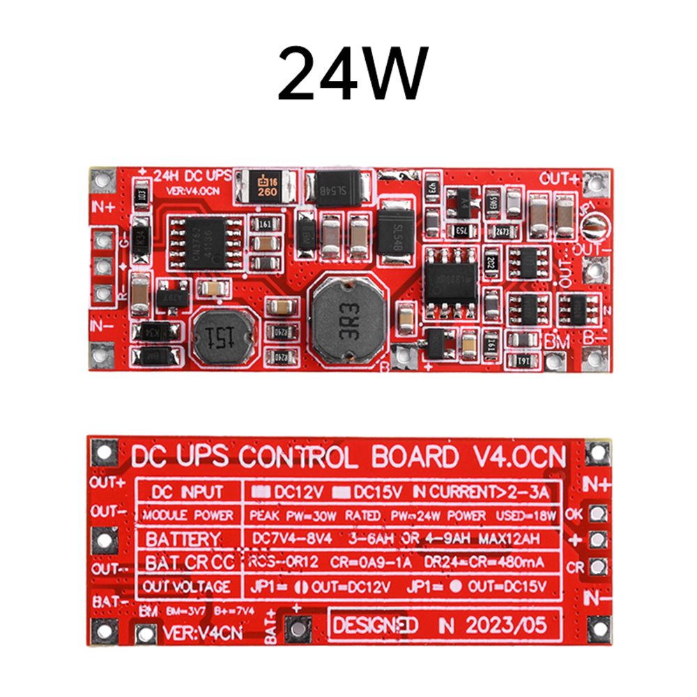 DC 12V/15V 24W/18W 1A UPS Module Uninterruptible Power Control Board 2S V4.0CN Charging Step Up Protection Module Power Supply