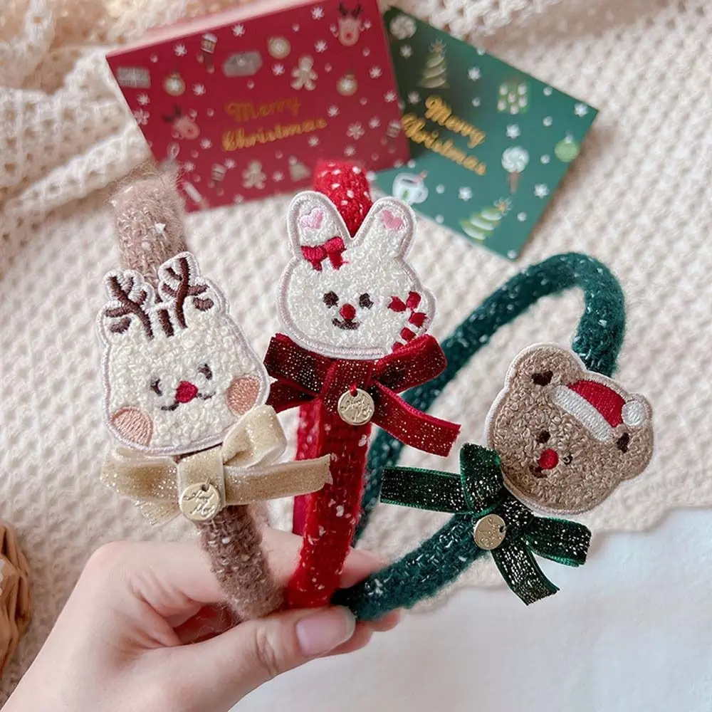 

Rabbit Hair Ornament Hair Accessories Bear Elk Kids Bow Headdress Christmas Headwear Christmas Hair Hoop Cartoon Headband