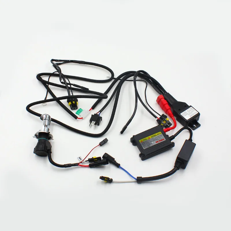 Rockeybright 35W 55W hid wire adapter extension cable H4 9003 h13 9004 9007 Car Headlight Retrofit hid bixenon projector lens