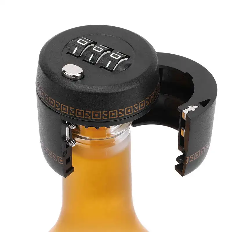 Corks Bottle Password Code Lock Children Drinking Preservation Coded Cap Reseal Zinc Alloy Simple Operation
