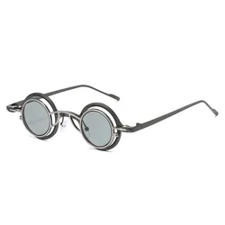 Vintage 80s Style Retro Round Sunglasses with Detachable UV400 Lens and Anti Blue Light Protection (1)