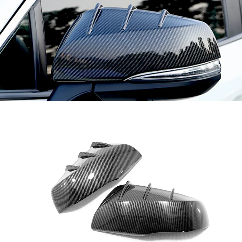 

2pcs Carbon Fiber Printed Car Exterior Rearview Mirror Sticker Cover Moulding Trim for TOYOTA SIENNA 2021 2022 Styling