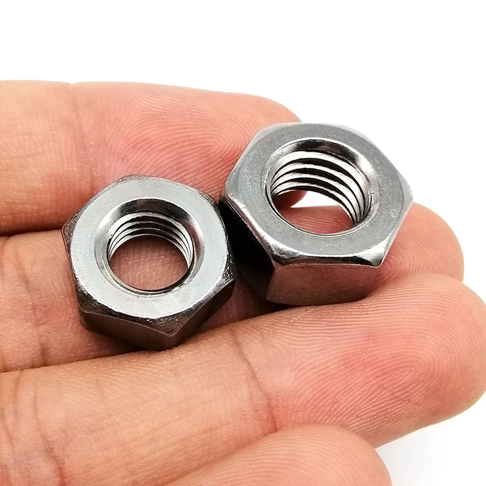 Hexagon Nut M1 M1.2 M1.4 M1.6 M2 M2.5 M3 M3.5 M4 M5 M6 M8 M10 M12 DIN934 A2 304 Stainless Steel 10/25/50/100/200/500pcs