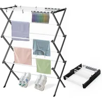 Foldable Drying Rack Clothing, Clothes Drying Rack Collapsible Indoor, Dryers for Laundry - 40" x 28.8" x 14.2", Space Saving 1