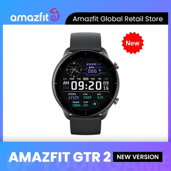 [새로운 버전] Amazfit GTR 2 새 버전 Smartwatch Alexa 내장 곡선 베젤 없음 디자인 매우 긴 배터리 수명 스마트 워치