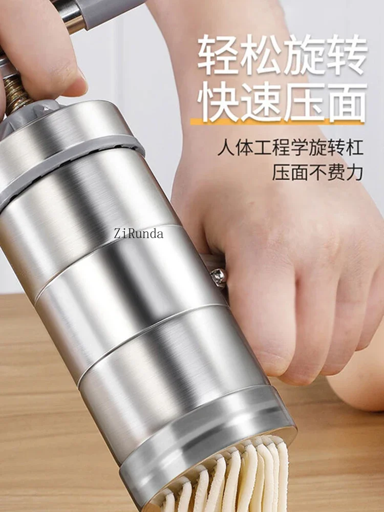 *Stainless steel noodle press machine for handmade noodle making, small household manual multifunctional machine