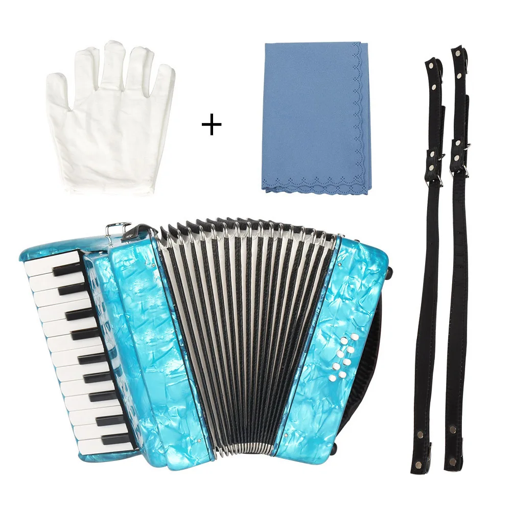 Professionelles AR-80-Akkordeon mit 22 Tasten und 8 Bässe, Celluloid-Akkordeon für Amateure, Anfänger, bestes Geschenk, Tastaturinstrumente – Detail 3