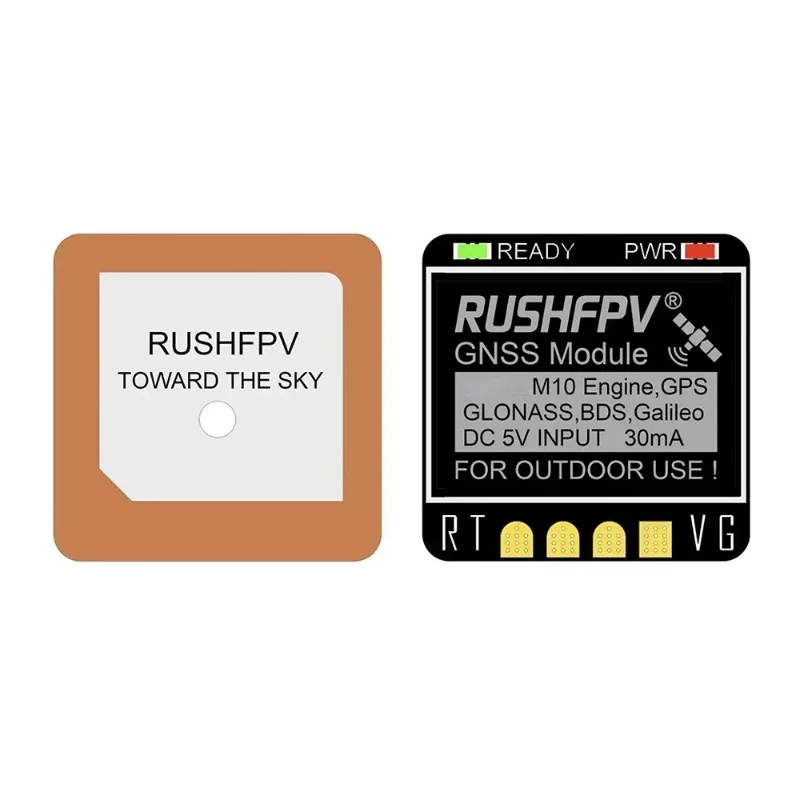 Фото RUSHFPV GNSS MINI M10 UBX NMEA, двухпротокольный GPS-модуль, встроенная керамическая антенна для радиоуправляемого самолета, FPV, большой радиус действия, детали для самостоятельной сборки №3