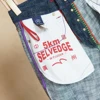 Plant Dyeing 14oz Red Selvedge Denim Jeans Men's Hand Twisted Yarn Libo Blue Medium Waist Straight Men's Pants 501 5KM Vintage 6