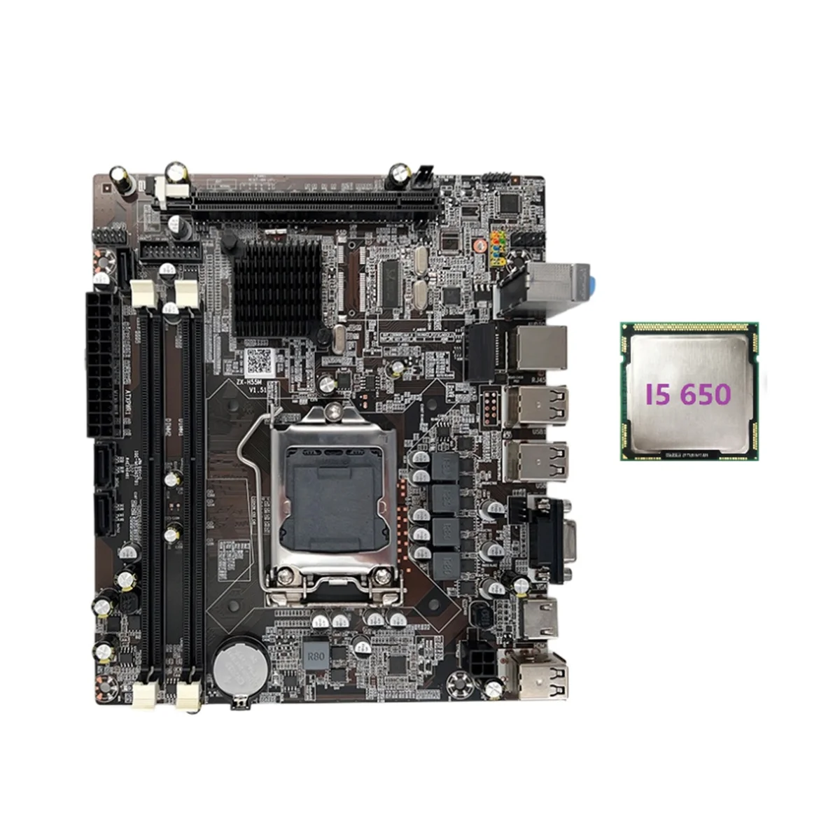 

H55 Motherboard LGA1156 Supports I3 530 I5 760 Series CPU DDR3 Memory Desktop Computer Motherboard with I5 650 CPU