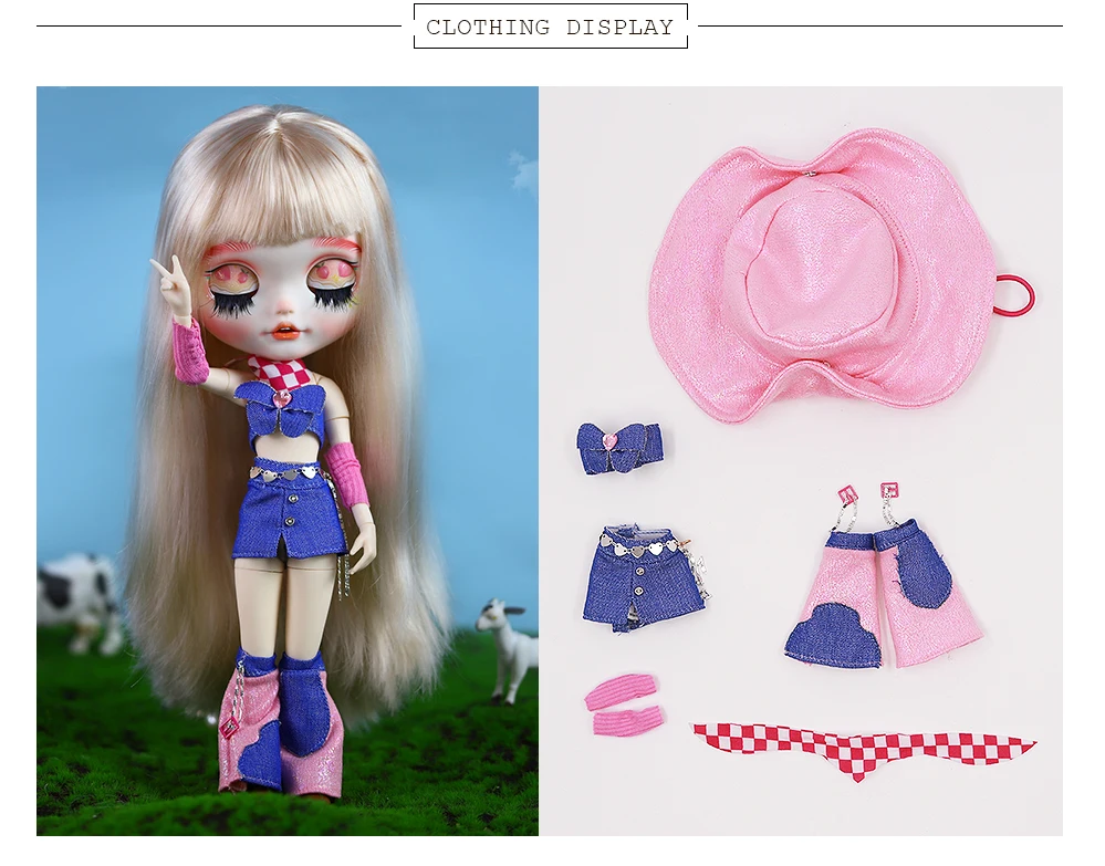 Neo Blythe Doll Cowgirl Costume 6