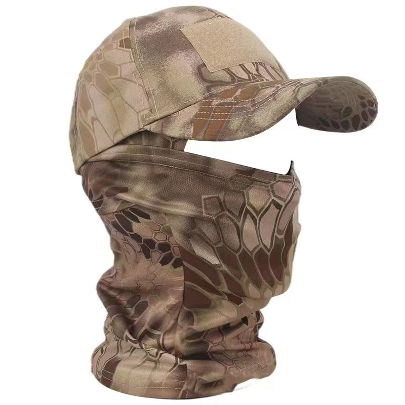 Enhanced Tactical Balaclava Sun Hat Set - Full Face Protection with Camouflage Design
