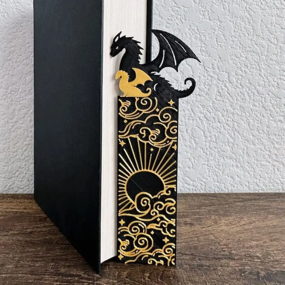 

Double-sided Funny Dragon Bookmark for Books Bookshelf Display Decoration Book Page Mark Student Stationery School Supplies