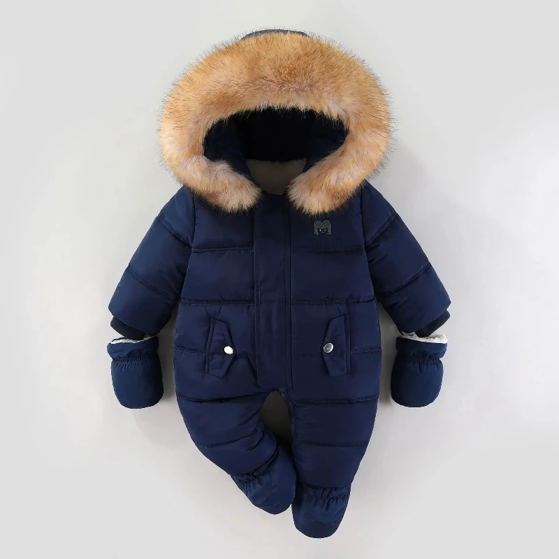 Children Costume Clothes Hooded Gloves Baby Snowsuit Jumpsuit for Boys Girls Romper Overalls Infant Newborn Clothes Kids Winter