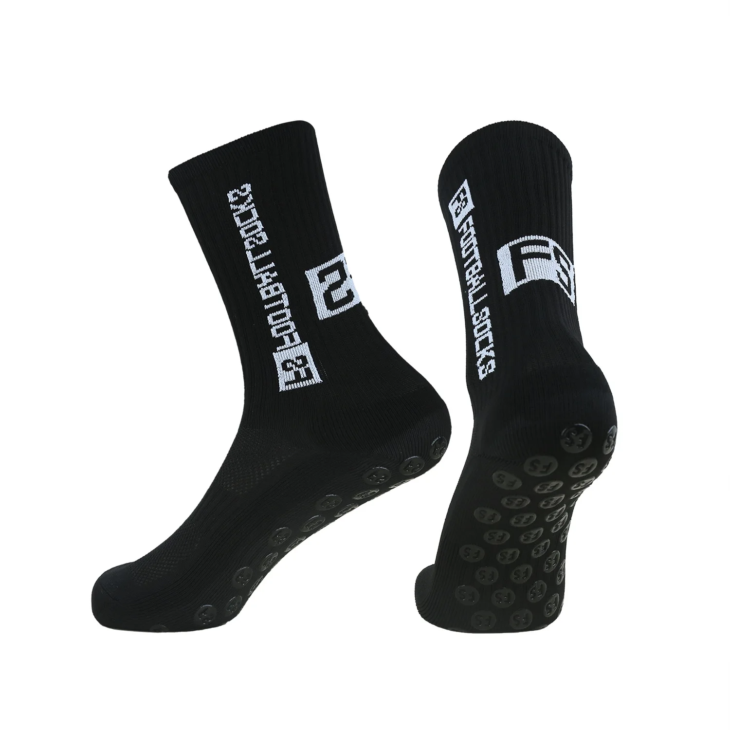 Football socks, men's mid length basketball socks, anti slip and wear-resistant sports socks, glue dispensing