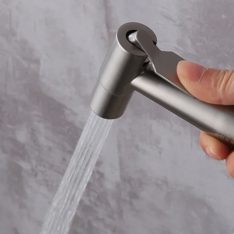 Handheld wash Bidet Spraver Set 304 Stainless SteeSpray Gun Shower Pressurizing Handheld Toilet spray gun shower Self Cleaning