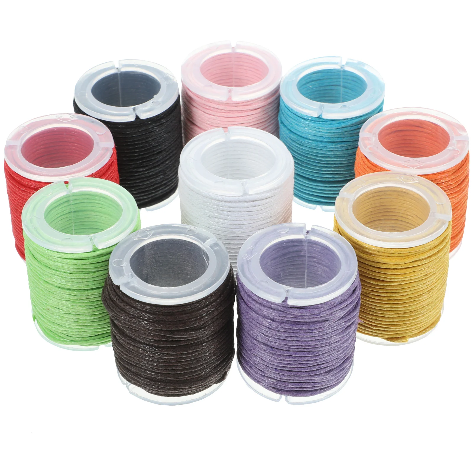 

10 Rolls Bracelet String 1Mm Waxed Cotton Cord DIY Wax Thread 10M Length Jewelry Craft Making 10 Colors