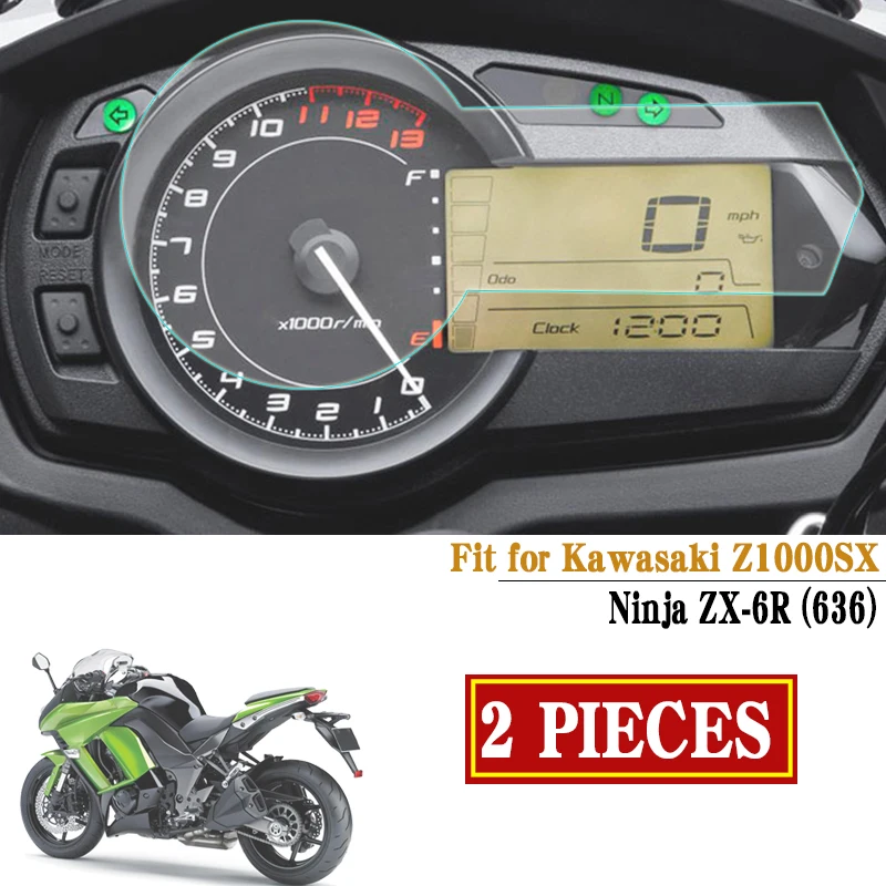 Fit for Kawasaki Z1000SX Ninja ZX-6R (636) 2009- Motorcycle Cluster Scratch Protection Film Screen Protector Accessories
