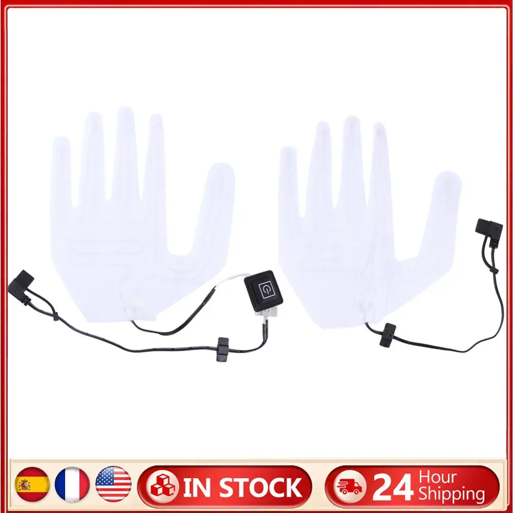 Winter Warm White Composite Fiber Heated Gloves Pad for Ski Hiking
