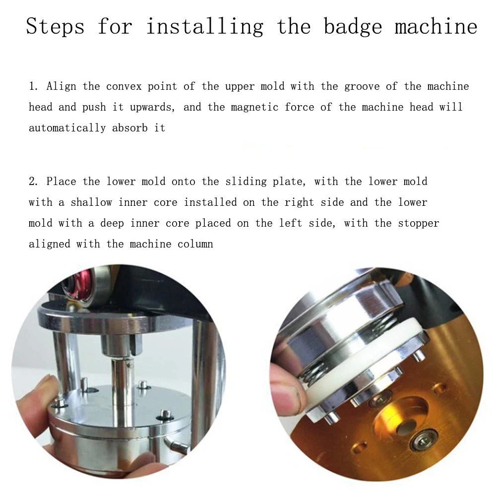 25-75mm Rotating Badge Machine Shaking Head Machine Badge Diy Making Mold Diy Equipment Bar Including Mold