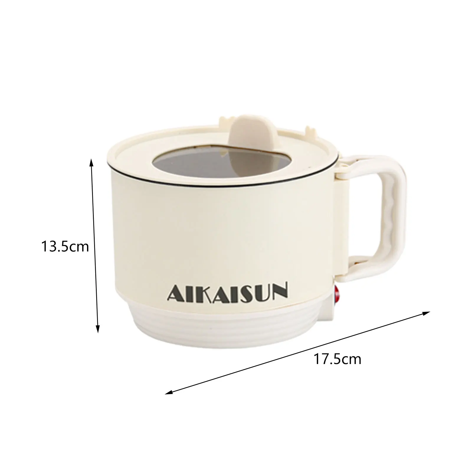 Electric Cooking Pot Portable Dry Protection Electric Skillet Frying Pan Ramen Cooker for Eggs Cooking Dumpling Noodles Porridge 6