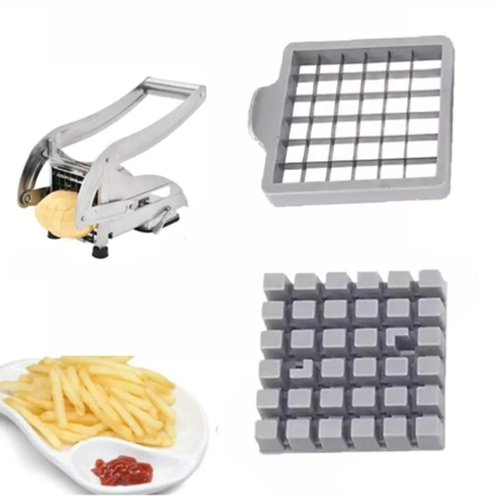 Stainless Steel Manual Potato Cutter Blade Square 36/64 Hole French Fries Slicer Blade Vegetable Slicer French Fry Cutter