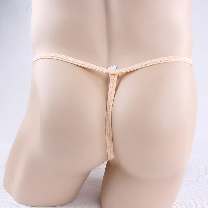 Men Mini Coverage G-String Brief with Penis Sheath Underwear Hipster Bikini Lingerie For Him Panties