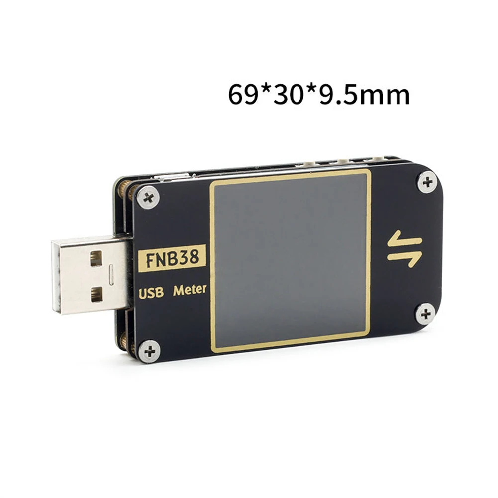 Voltage Tester 1pc USB Tester FNB38 Current And Voltage Meter USB Tester QC4+ PD3.0 2.0 Fast Charging Protocol 69*30*9.5mm Electrical Equipment