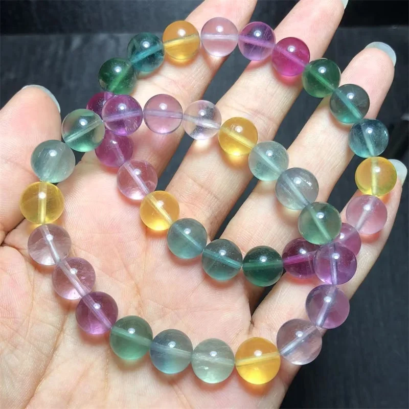 

Natural Fluorite Bracelet Fashion Gemstone Crystal Jewelry Bangle Fashion Women Healing Holiday Gift 1PCS