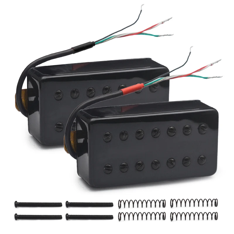 エレキギター ブラック ハムバッカー エレクトリックギター用ハムバッカー7弦,8.5k/14k,デュアルインライン