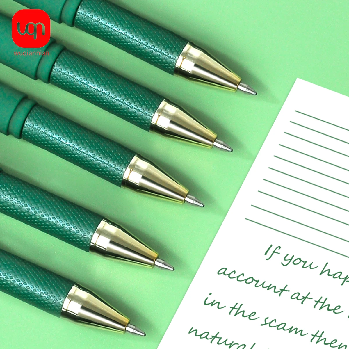 WQN 1 Stück/3 Stück Gelstift mit grüner Tinte, 0,7 mm, zum Schreiben, Nachfüllung mit großer Kapazität, Bürobedarf, Back to Sochool Stationery – Detail 7