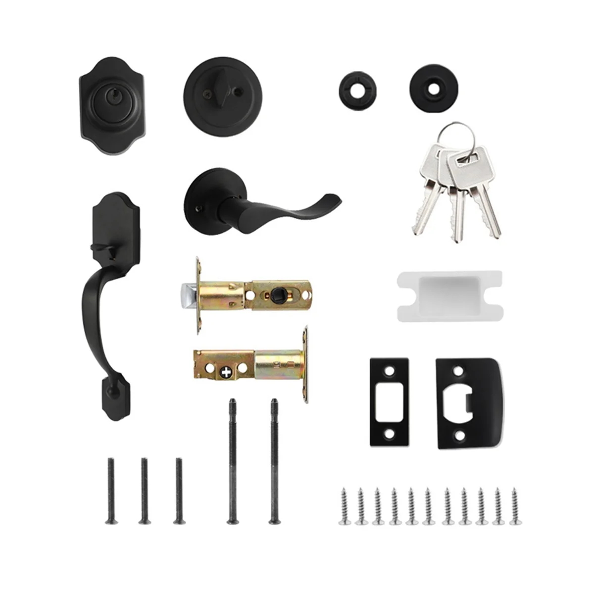 

Front Door Handle and Deadbolt Set, Front Door Lock Set, Single Cylinder Front Door Entry Lock, Front Door Handles Lock