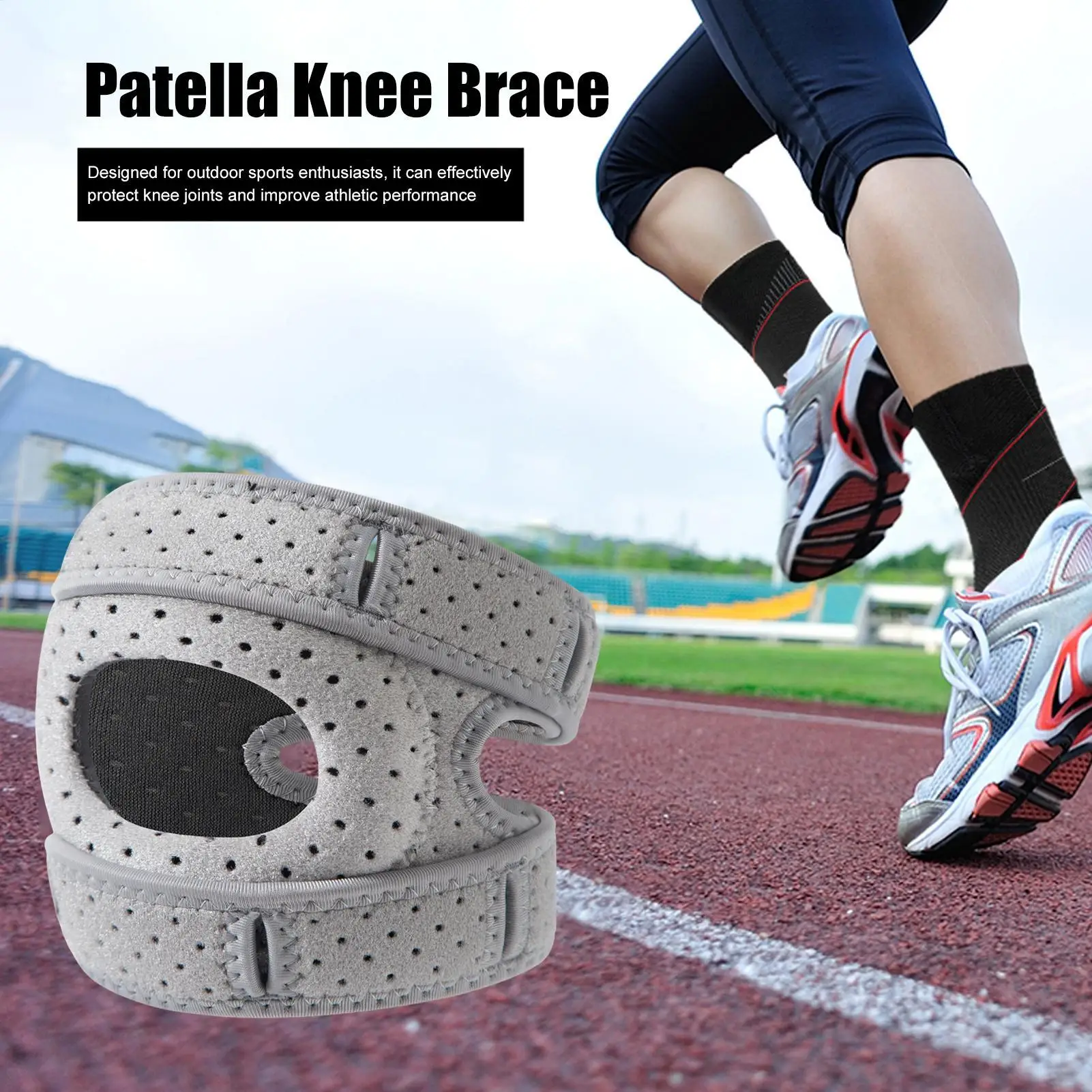 Patellar Stabilizing Knee Brace Knee Relief Support Brace Knee Band For Tendon Support Patella Strap For Secure Fit Anti-Slip