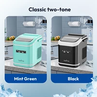 Machine à glaçons portable LOEFME 12kg/24h autonettoyante 1,4L, 2 tailles de glaçons, pour maison, cuisine, fête, camping-car 5