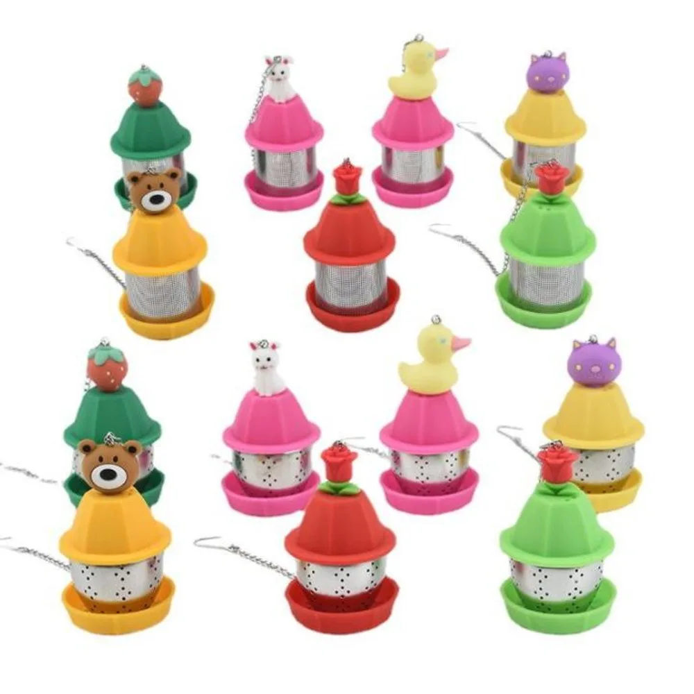 

Creative Tea Infusers Silicone Cartoon Tea-leakage Stainless Steel Teas Filter Silica Gel Reusable Tea-Tools