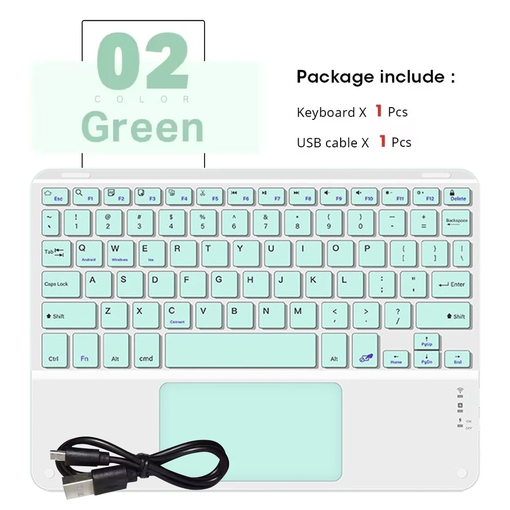 Mini Touch Bluetooth Wireless Keyboard with Built-in Mouse