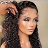 Deep Wave 13x6 HD Lace Frontal Wig Brazilian Curly Human Hair Wigs For Women Lace Front Human Hair Wig Pre Plucked 34 Inch 5