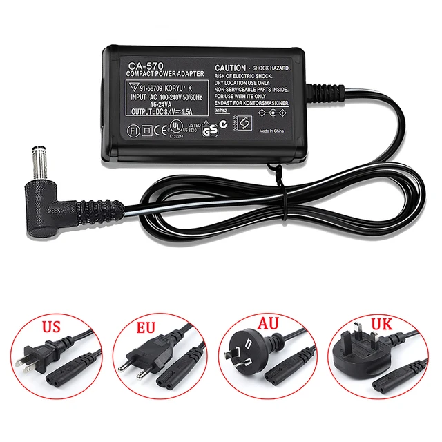 Caricabatterie 220V Per Canon MV Serie - Compatibile MV790, MV800, MV830, Sostituisce CA-570 - Foto 7