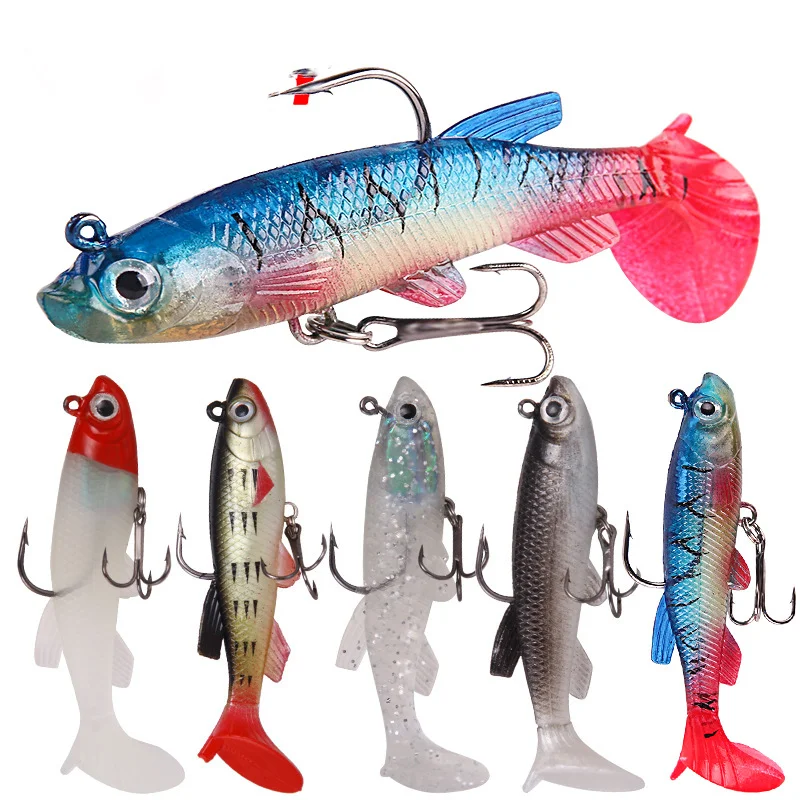 

Мягкие приманки Minnow, 8,5 см, 13 г, рыболовные искусственные приманки, силиконовая приманка для окуня, щуки, Мягкая приманка для джиггинга, приманки для окуня, форели, щуки